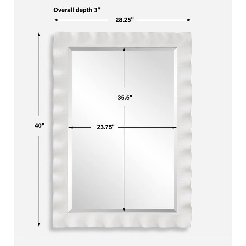 Uttermost 09981 Haya 28-1/4" W x 40" H Rectangular Framed Bathroom
