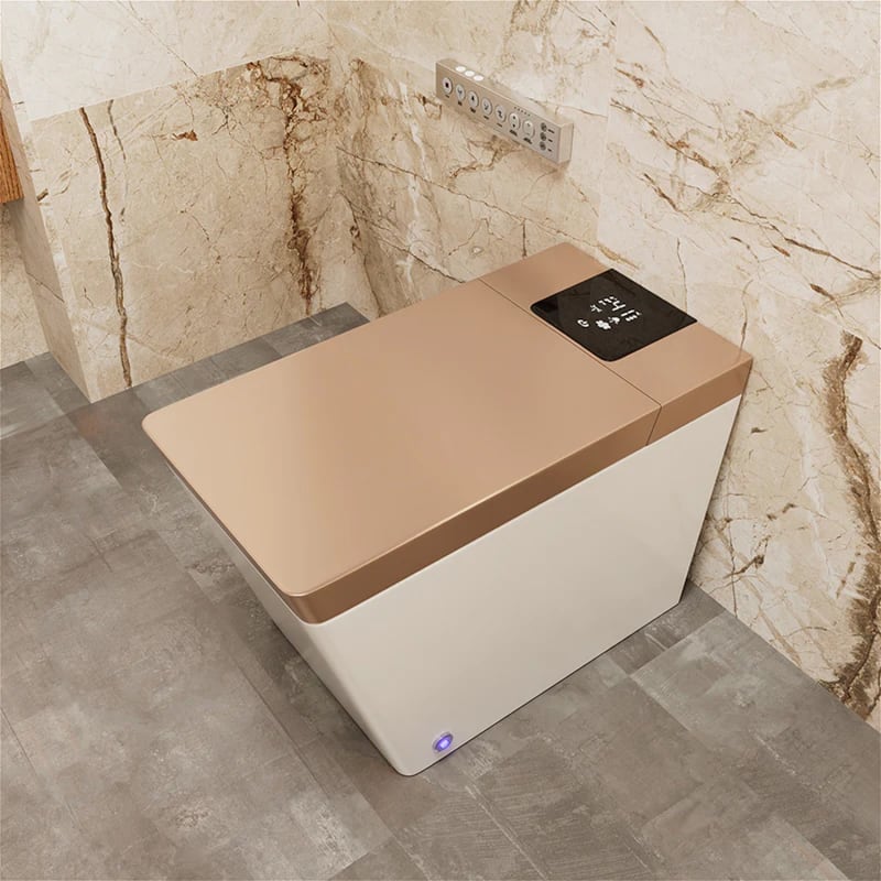 Giving Tree Smart Square One-Piece Floor Toilet with Remote Control and Automatic Cover - N/A
