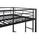 preview thumbnail 10 of 12, Black Twin over Twin Size Metal Bunk Bed, Heavy-duty Sturdy Metal, Noise Reduced Design, Safety Guardrail