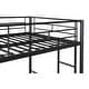 preview thumbnail 25 of 27, Twin over Twin Bunk Bed with 2 Side Ladders and Safe Guardrail, Silver