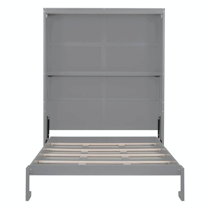 Full/Queen Size Murphy Bed Wall Bed with Shelves