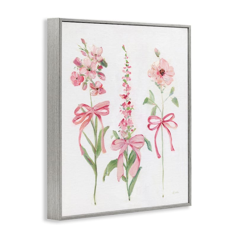 Stupell Pink Cottage Floral Sprigs Framed Giclee Art Design By Sally Swatland