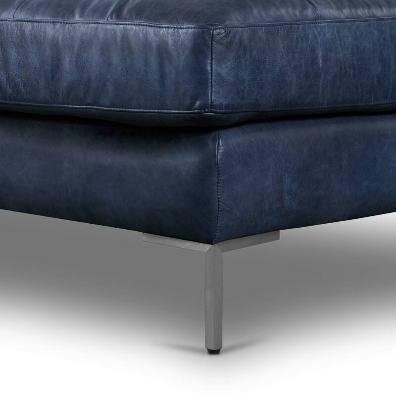 Poly & Bark Calle 114" Right-Facing Sectional - Full Grain Genuine Italian Leather