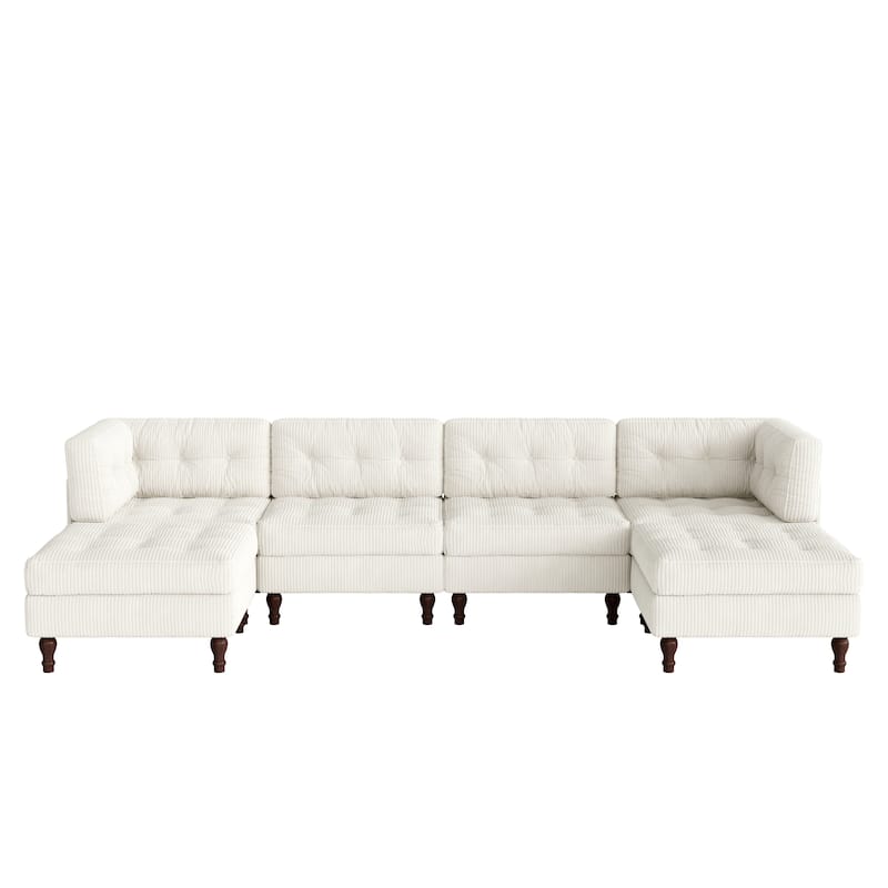 Madison Oversized Upholstered Corduroy Modular Sectional Sofa
