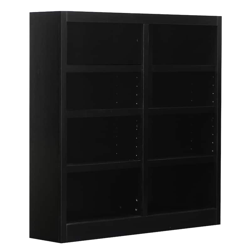 Concepts in Wood Double Wide Wood Bookcase, 8 Shelf, 48 inch Tall