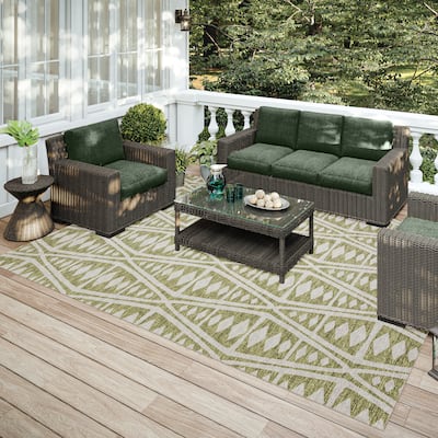 Indoor/ Outdoor Addison Yuma Southwest Tribal WashableArea Rug