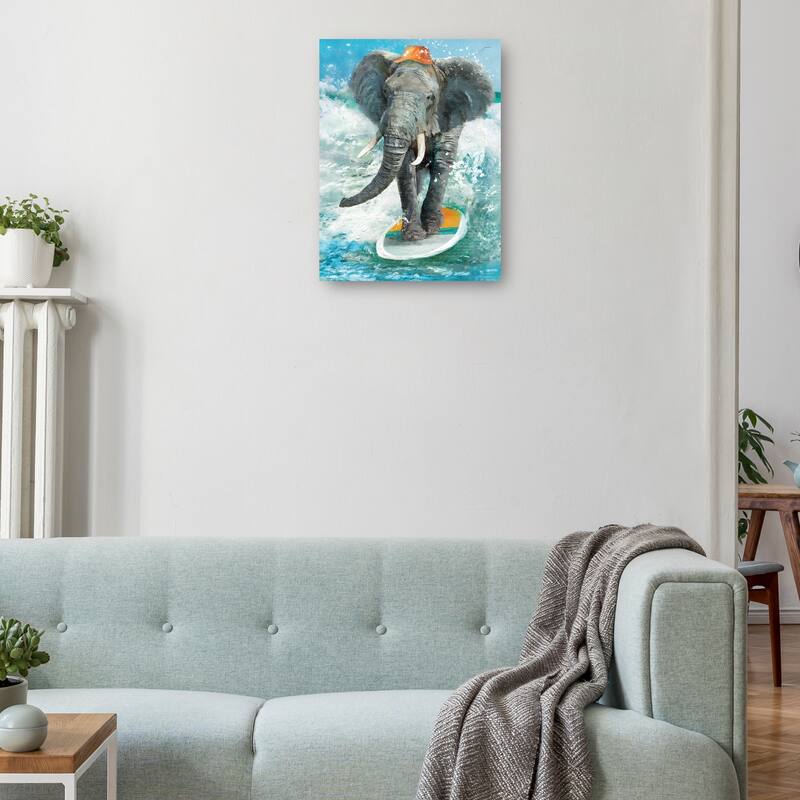 Surfing Safari By Studio Arts Canvas Art Print