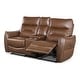 preview thumbnail 10 of 8, Furniture of America Gemono Modern Power Recline Leather Match Loveseat