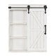 preview thumbnail 16 of 26, Cates Decorative Wood Wall Cabinet with Vanity Mirror and Barn Door