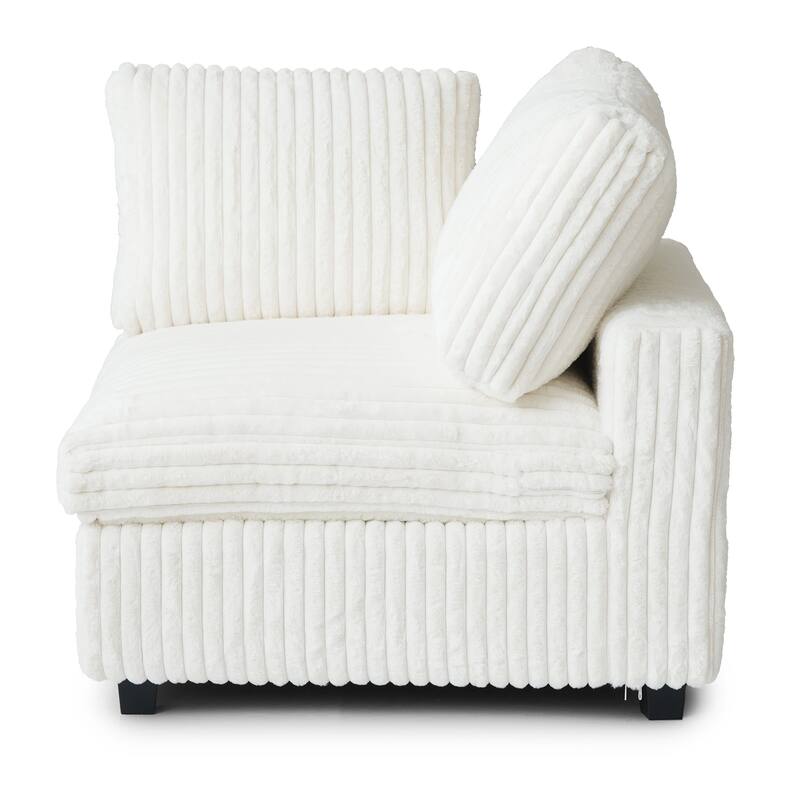 Oversized Deep Plush Cloud Sofa Couch, Modular Sectional Sofa with Ottoman