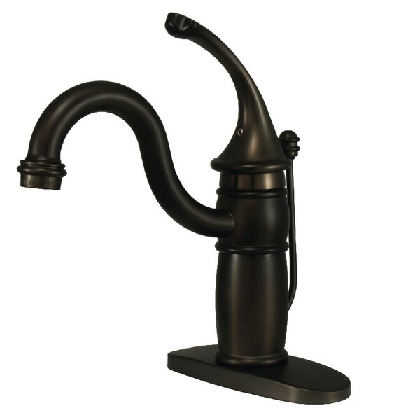 Kingston Brass KB140.GL Georgian 1.2 GPM Single Hole Bathroom Faucet with Pop-Up Drain Assembly and Metal Handle