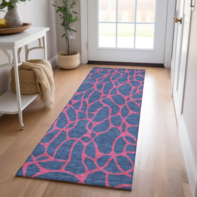 Machine Washable Indoor/ Outdoor Contemporary Chantille Rug