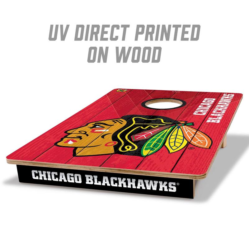 Chicago Blackhawks NHL Tailgate Cornhole Board Set