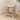 Finesse Coastal Wood Backless Accent Stool with Dipped Legs, Natural Wooden Vanity Seat for Bedroom, Bathroom or Entryway
