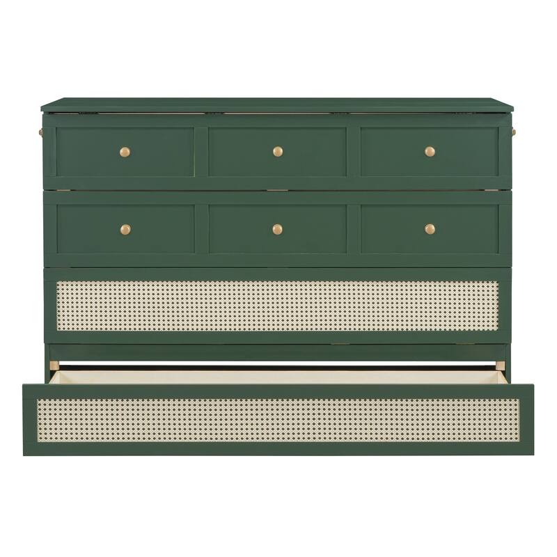 Queen Size Murphy Bed with Versatile Storage & Large Drawers