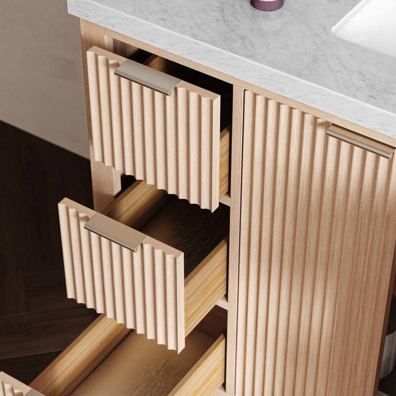 Ariel P37RCWRVO Milan 37" Free Standing Single Basin Vanity Set with