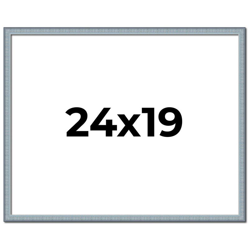 24x19 Frame Rustic Sky Blue Solid Wood Picture Frame | 0.75 Inch