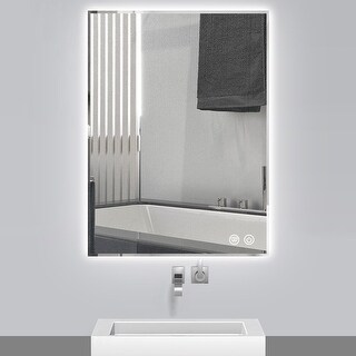 Anti Fog 40 x 24 inch LED Bathroom Dimmable Wall Mounted Mirror - Bed ...