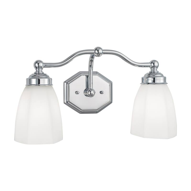 Trevi Vanity Sconce with Hexagonal Opal Glass