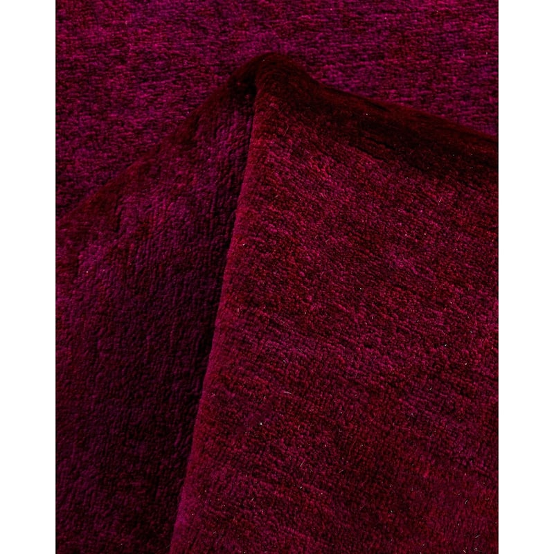 Overton Hand Knotted Wool Vintage Inspired Modern Contemporary Overdyed Pink Runner Rug - 2' 7" x 16' 1"