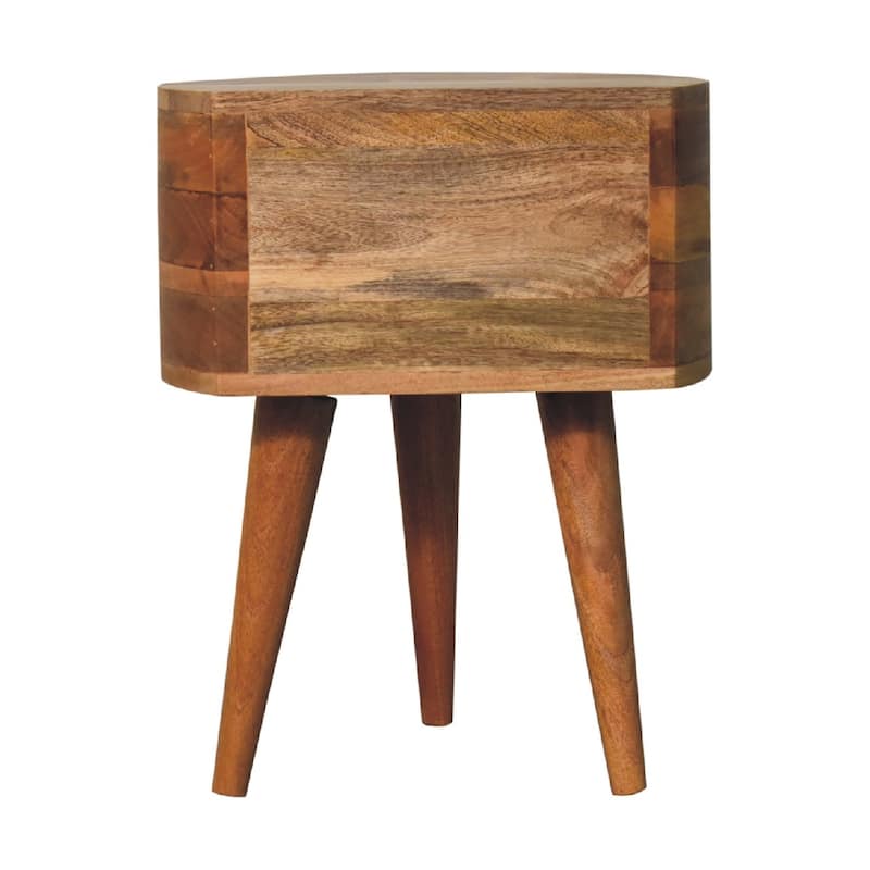 Artisan Furniture Solid Wood Odyssey Oak-ish Tripod Nightstand