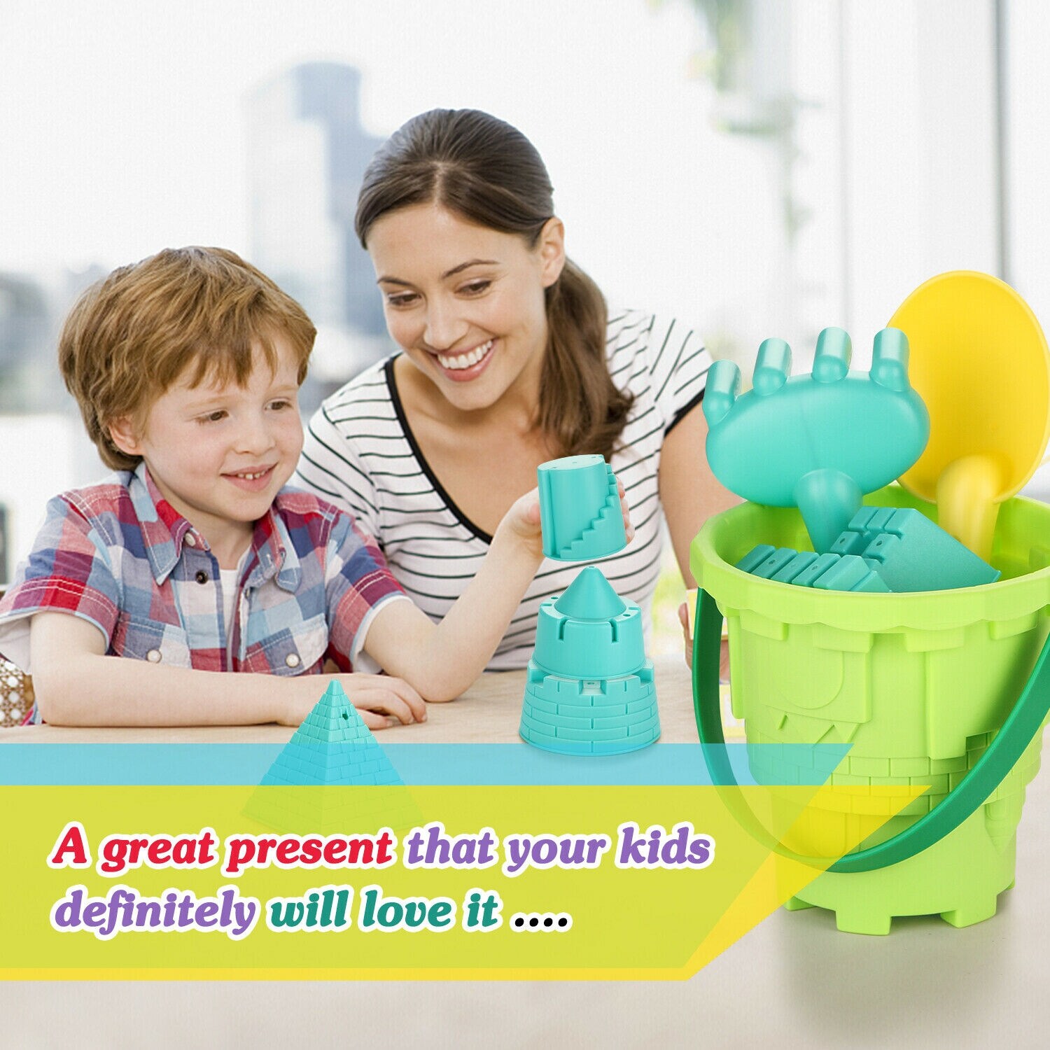 beach play toy 12 pcs , Kids Beach Sand Toys Set BPA Free