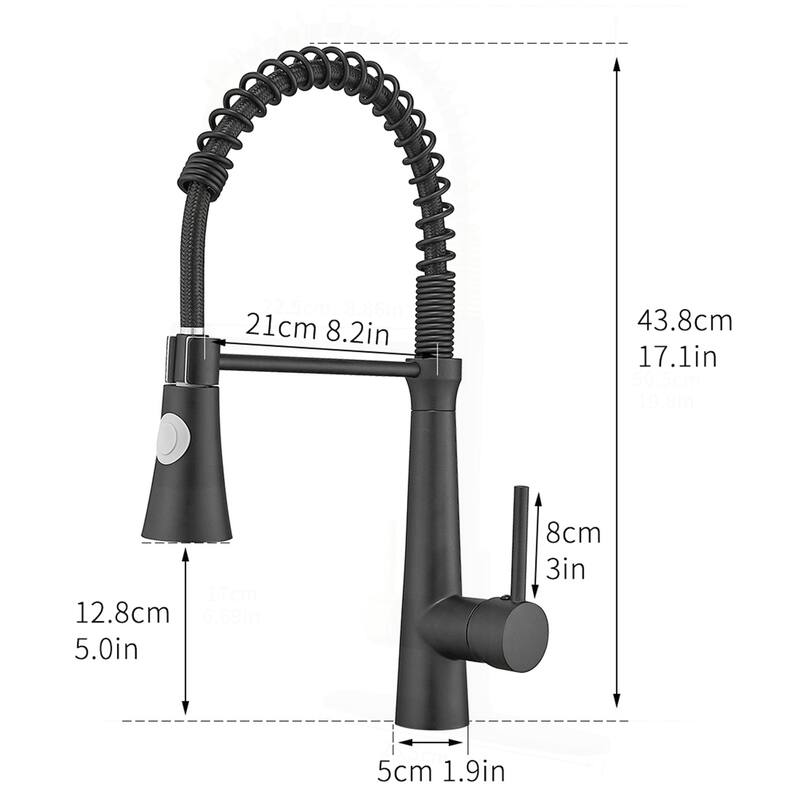 Commercial Kitchen Faucet with Pull Down Sprayer