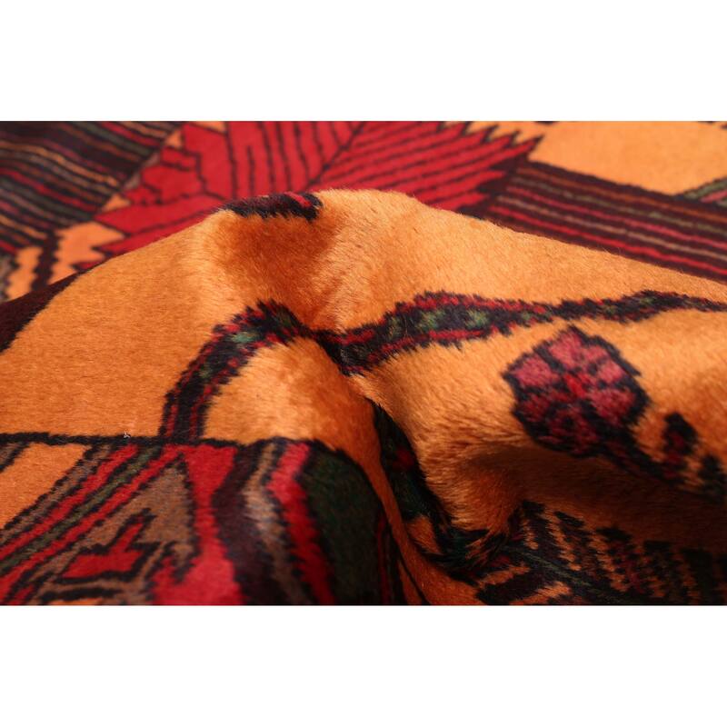 ECARPETGALLERY Hand-knotted Teimani Light Orange Wool Rug - 3'8 x 6'8