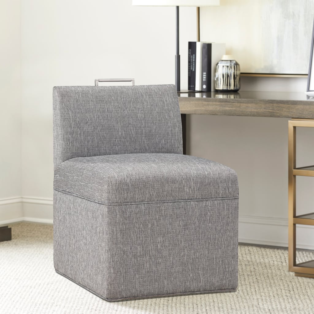 Dayla Modern Fabric Upholstered Caster Dining Chair by Greyson Living