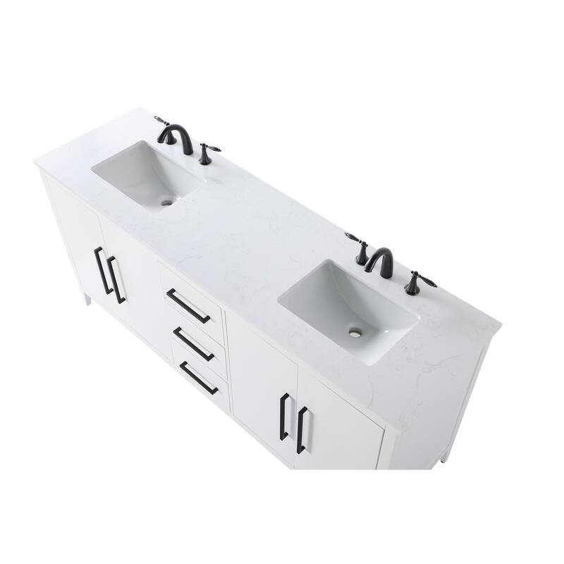 Elegant Lighting VF29372D Millie 72" Free Standing Double Basin Vanity