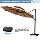 preview thumbnail 21 of 42, Crestlive Products 12ft Round Double Top Cantilever Patio Umbrella with 7-position Adjustment