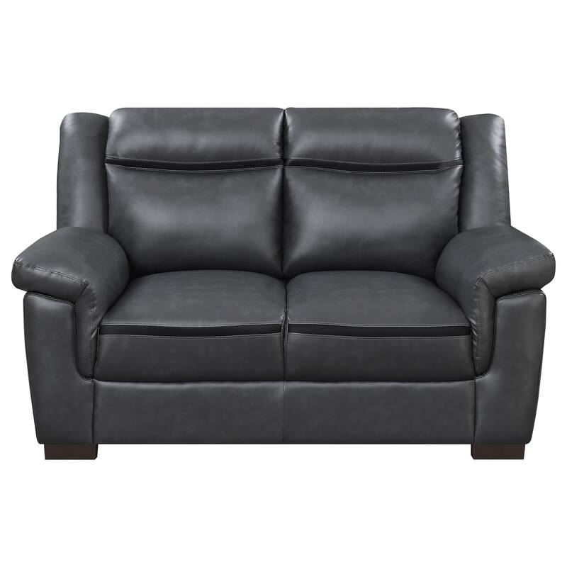 Arabella Transitional Upholstered Padded Arm Sofa Set