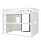 preview thumbnail 63 of 112, Solid Wood House Loft Bed With Ladder for Kids, Boys and Girls, Bedroom