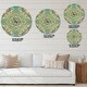 preview thumbnail 4 of 8, Designart 'Mandala Pinapple Ornament' Oversized Vintage Wall CLock