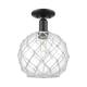 Option Matte Black / Clear Glass with White Rope