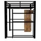 preview thumbnail 9 of 8, Teens Full Size Loft Bed with Built-in Desk and Wardrobe, Black Metal Loft Bed Frame with Storage Shelves & Drawers for Kids