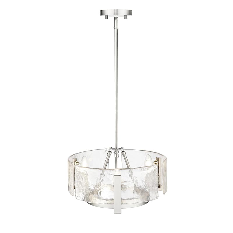 Golden Lighting 3164-3 HWG Aenon 3 Light 17" Wide Drum Chandelier