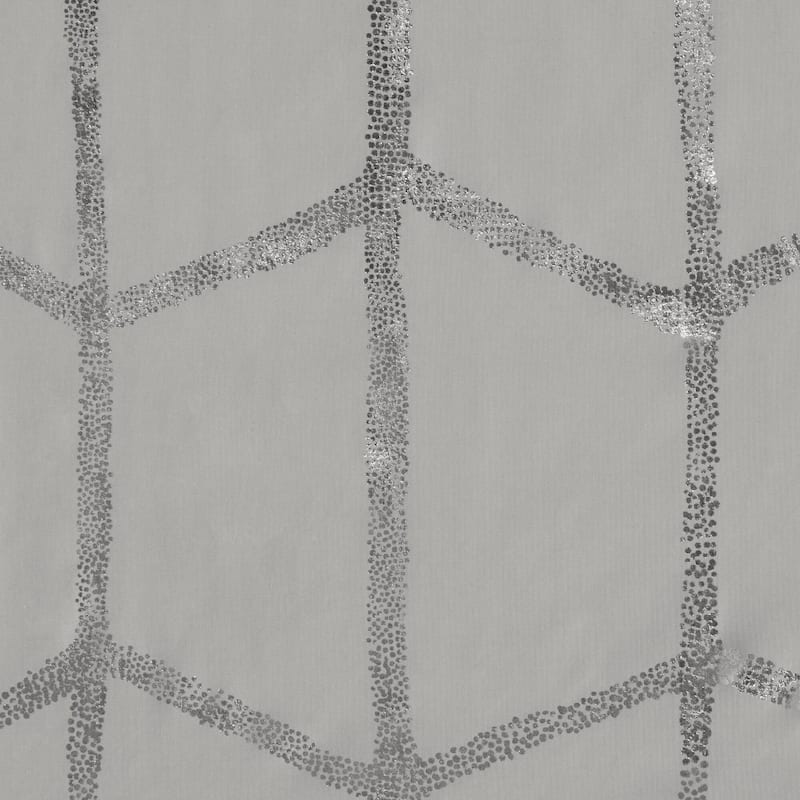 Intelligent Design Khloe Geometric Metallic Printed Shower Curtain