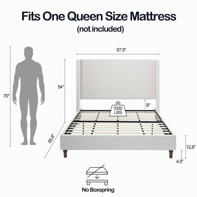 Harper Tall Headboard Upholstered Bed