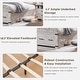 preview thumbnail 26 of 53, Farmhouse Wood Bed Frame with 54" Tall Headboard, 2 Large Drawers