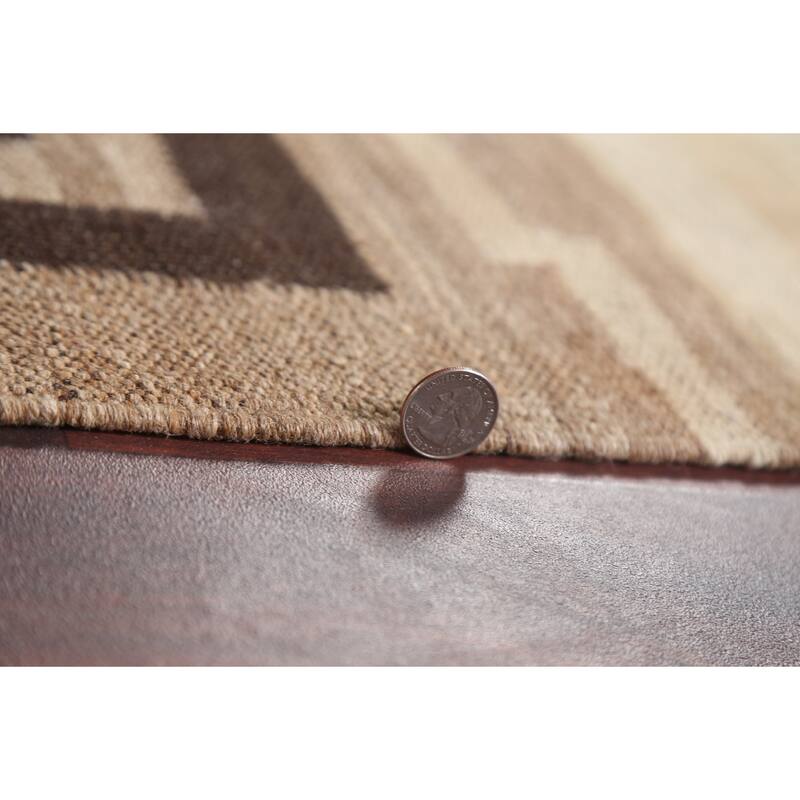 Kilim Natural Dye Geometric Tribal Oriental Area Rug Wool Flat-woven - 5'4" x 9'11"