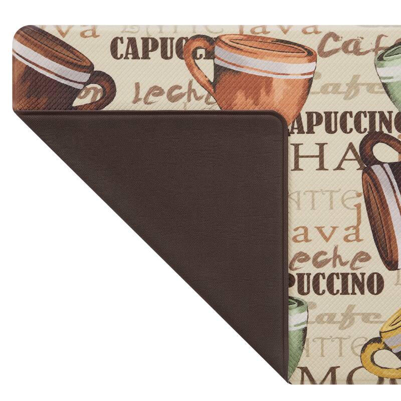 Coffee Cup Party Novelty or Wine Tile Anti-Fatigue Kitchen Wellness Mat