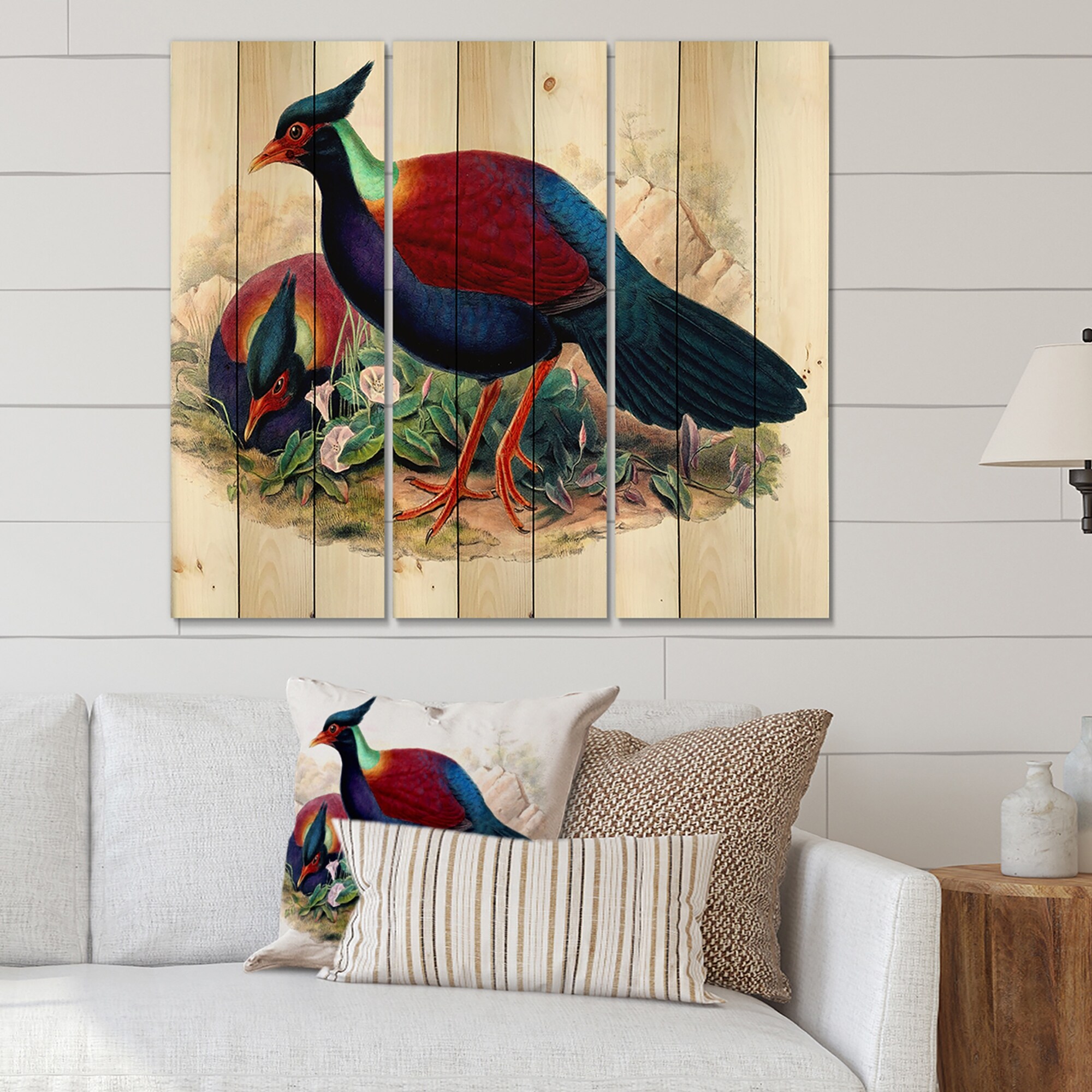 Designart 'Vintage Birds In The Wild II' Traditional Print-image