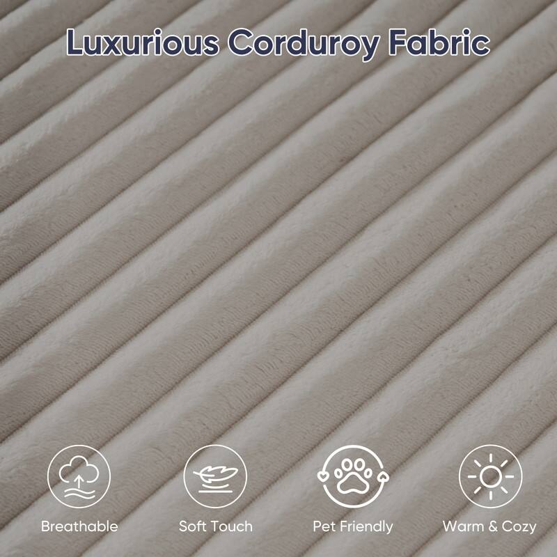 Mixoy 85"Movable Double Chaise Lounge Sofas,Loveseat with Cup Holder,Side Pockets,2 Pcs Oversized Single Sleeper Sofa Chair