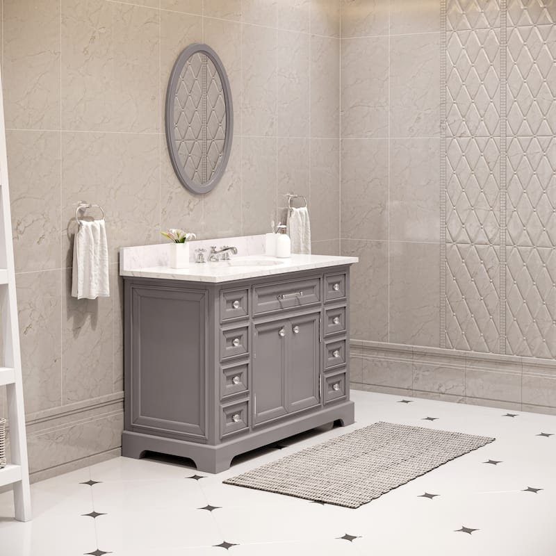 Water Creation Derby 48-inch Cashmere Grey Single Sink Bathroom Vanity