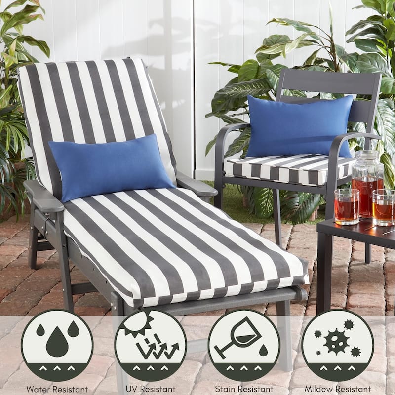 Greendale Home Fashions Outdoor Chaise Cushion (Cushion Only)