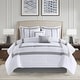 preview thumbnail 3 of 40, 510 Design Powell Navy/ White 8 Piece Embroidered Comforter Set White - California King