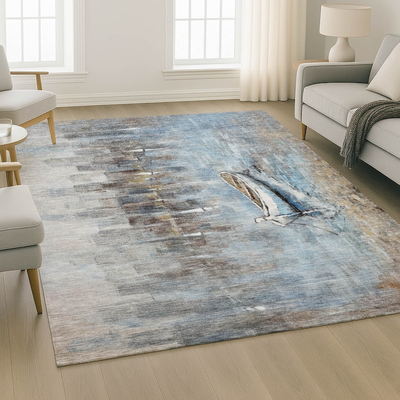 Premium Washable Super Soft Modern Lake Mayfield Rug