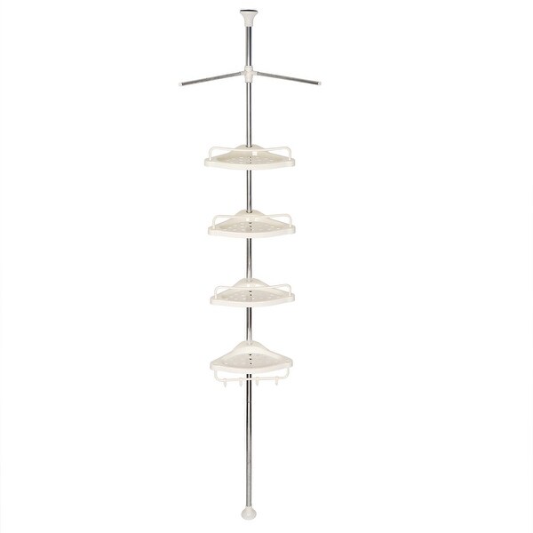 Household Supplies Cleaning 4 Tier Corner Shelf Display Rack Kitchen Bathroom Storage Wire Shelves Organizer Amusic Es