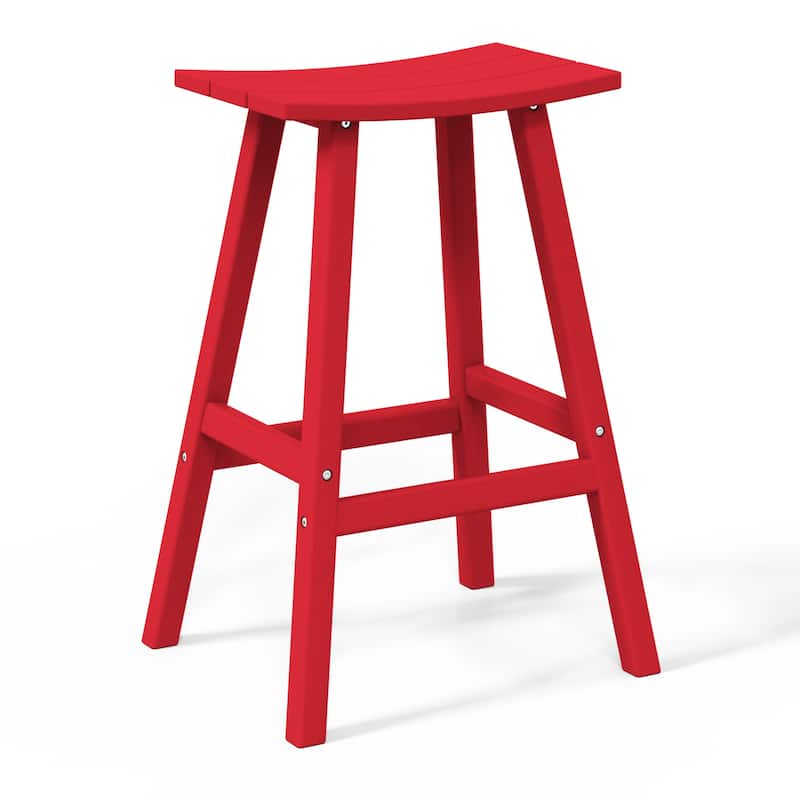 Laguna Hdpe All Weather Outdoor Patio 29" Saddle Seat Bar Stool